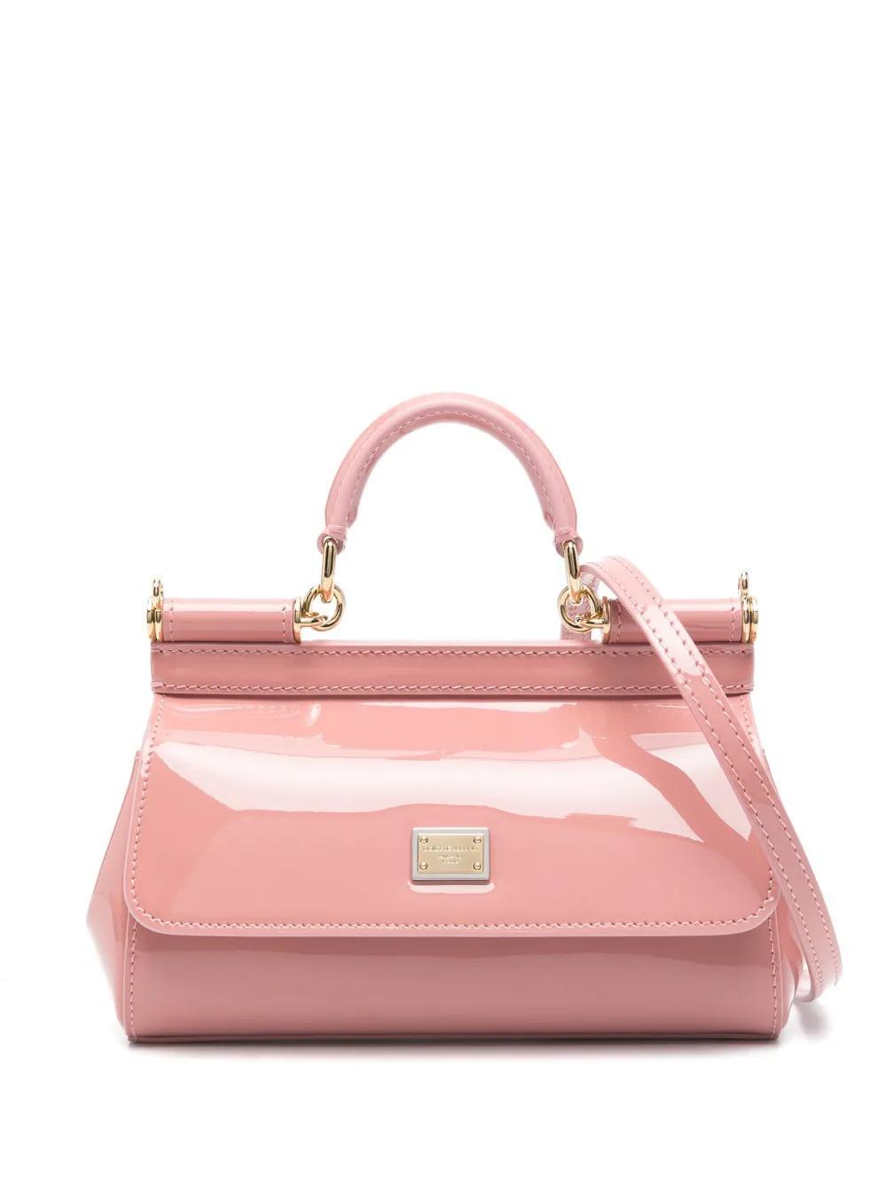 DOLCE & GABBANA Small Sicily Tote Bag In White Product Image