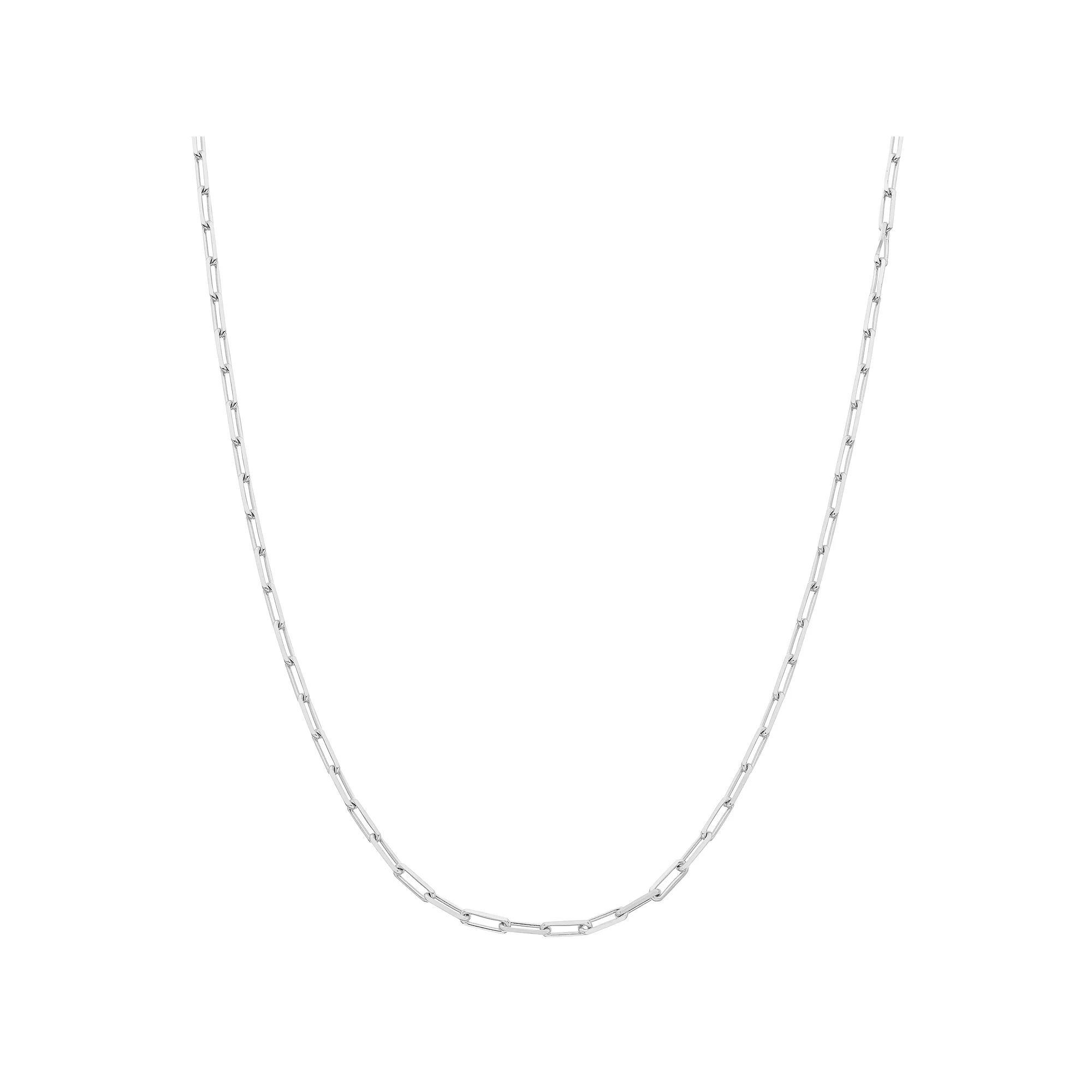 Sterling Silver Paper Clip Chain Necklace, Women's, Size: 18" Product Image