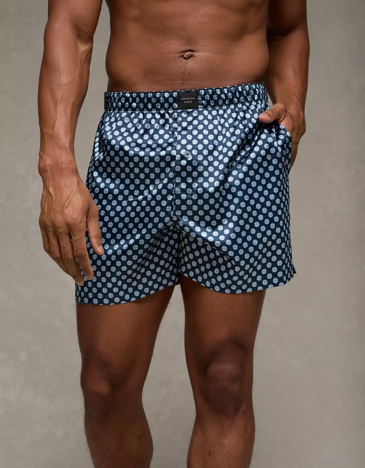 AEO Men's Compass Satin Pocket Boxer Short Product Image