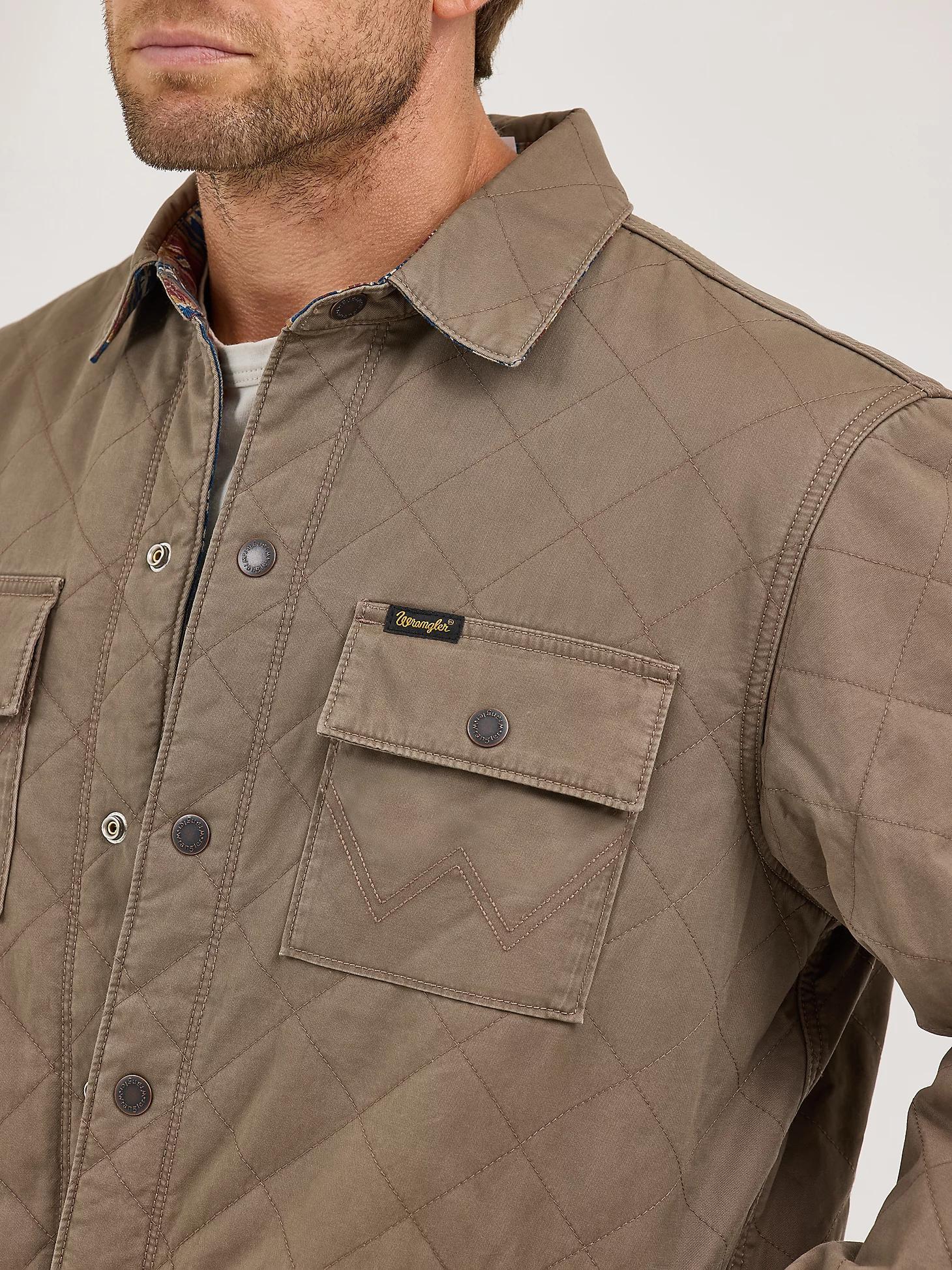 Men's Reversible Quilted Shirt Jacket in Chocolate Chip Product Image