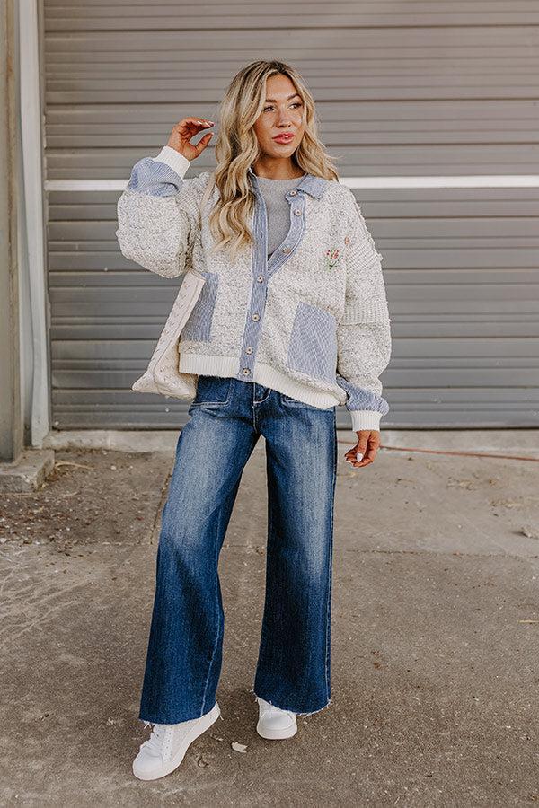 Keeping Cozy Quilted Jacket in Ivory Product Image