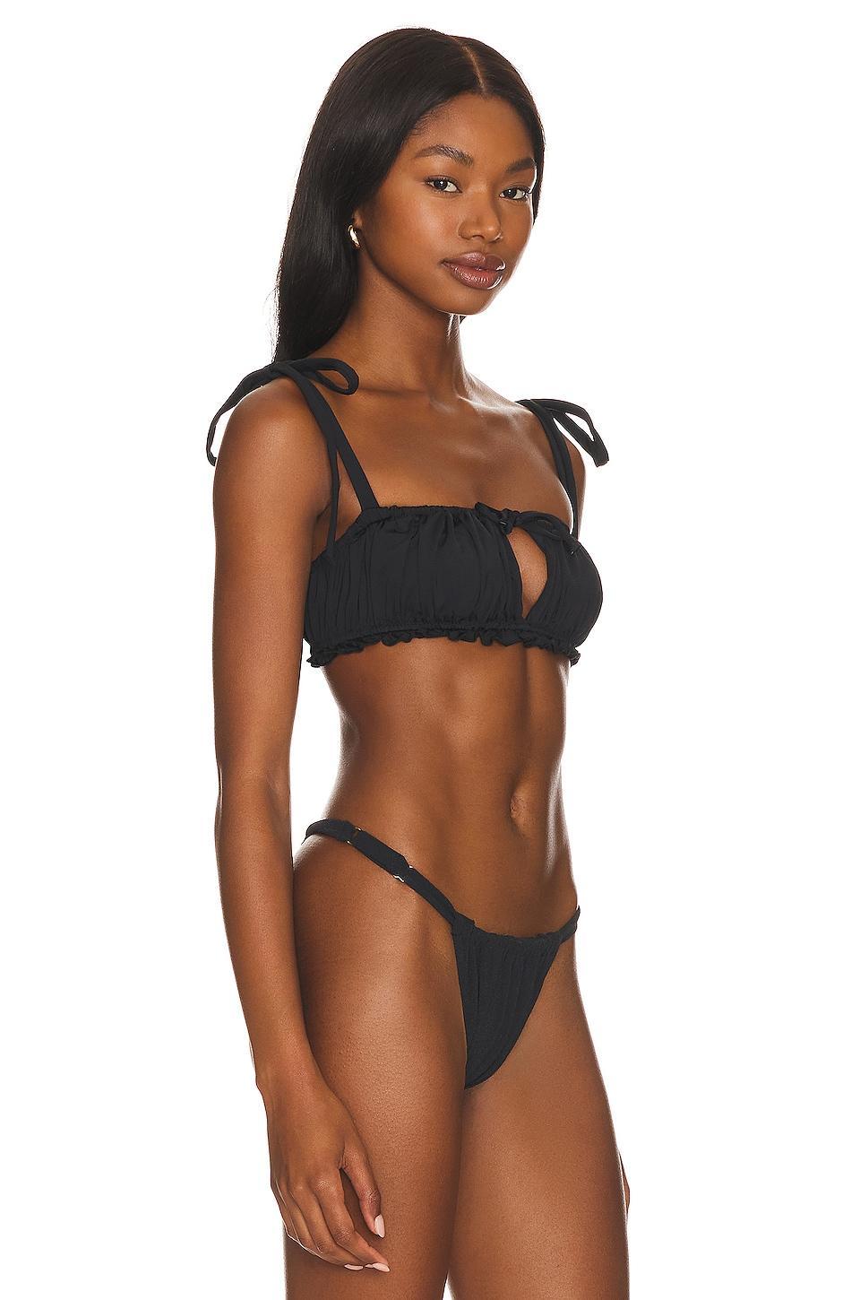 Ruched Ruffle Bikini Top WeWoreWhat Product Image