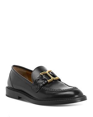 Womens Marcie Logo Buckle Leather Loafers Product Image