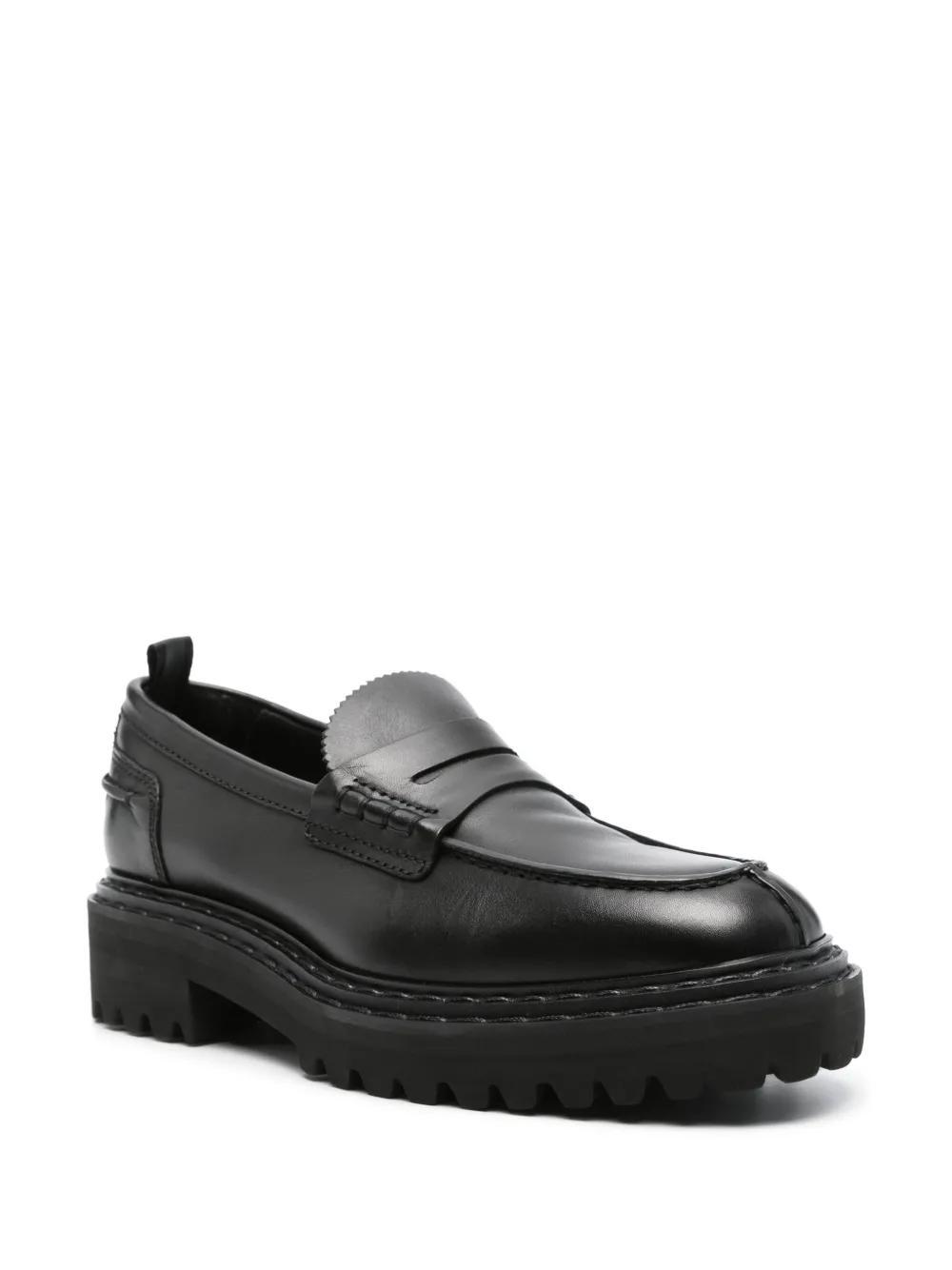 OFFICINE CREATIVE Provence Leather Loafers In Black Product Image
