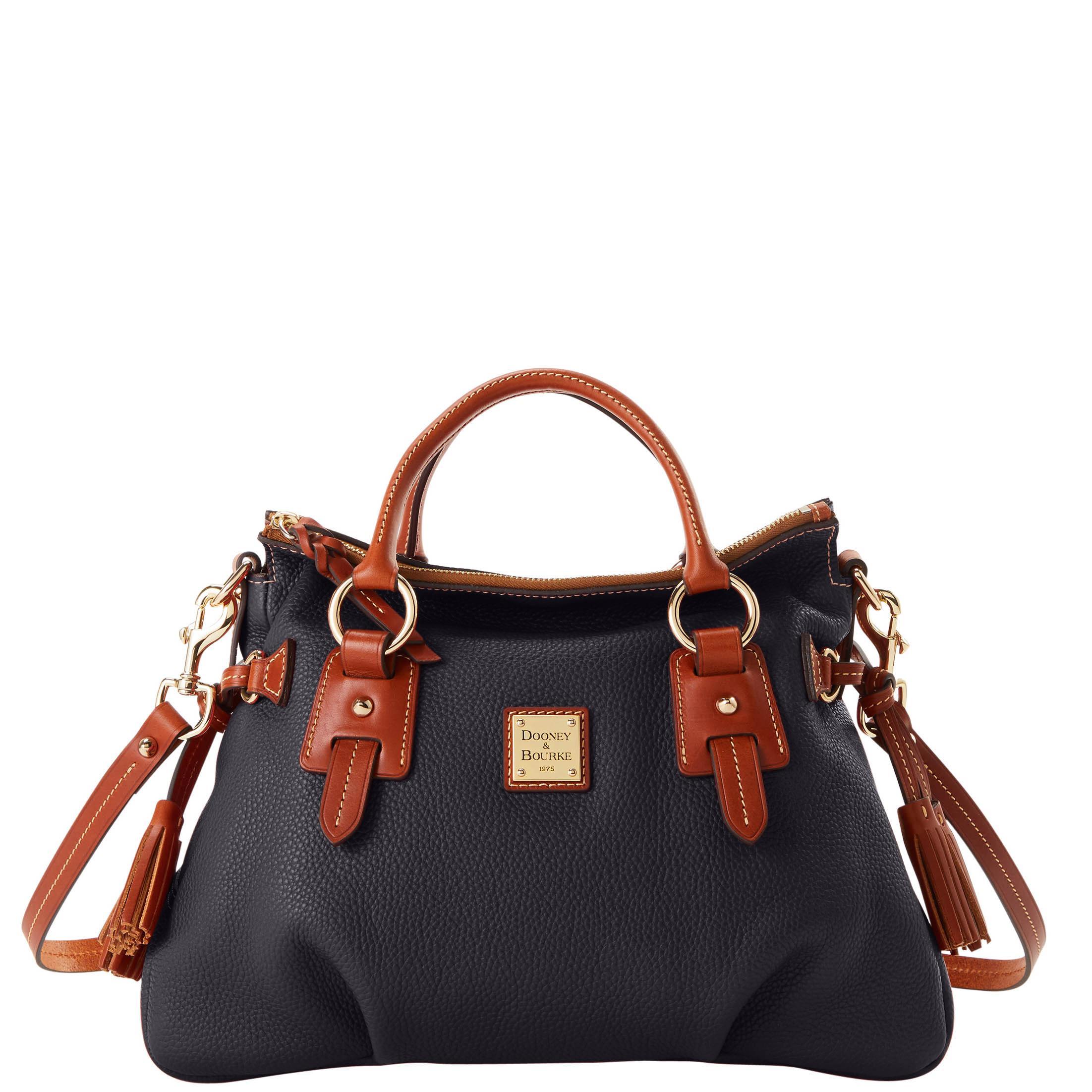 Dooney & Bourke Womens Pebble Grain Stanwich Leather Satchel Bag in Black Product Image