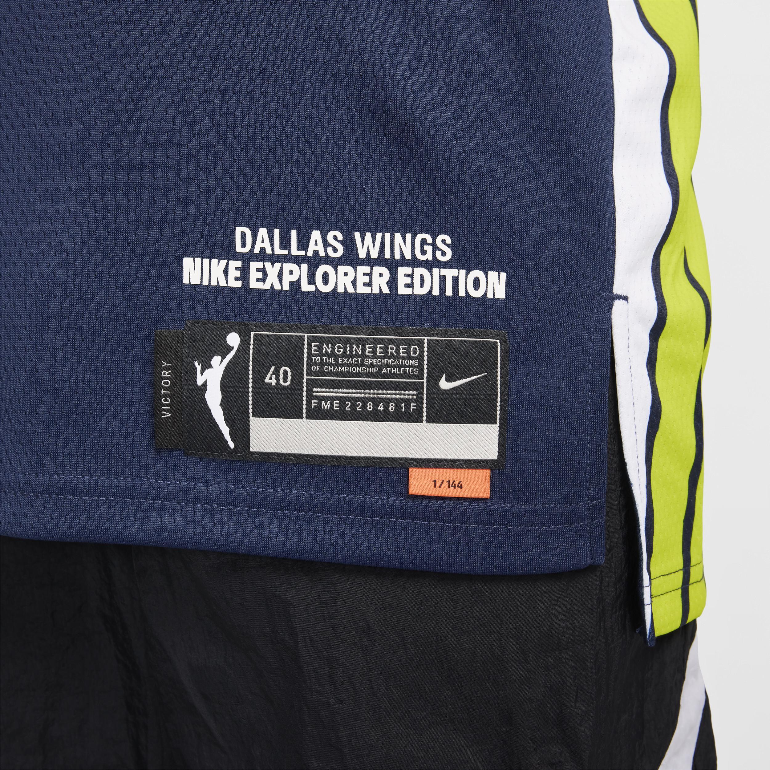 Women's Nike Arike Ogunbowale Navy Dallas Wings 2021 Explorer Edition Victory Player Jersey, Size: Large, Dlw Blue Product Image