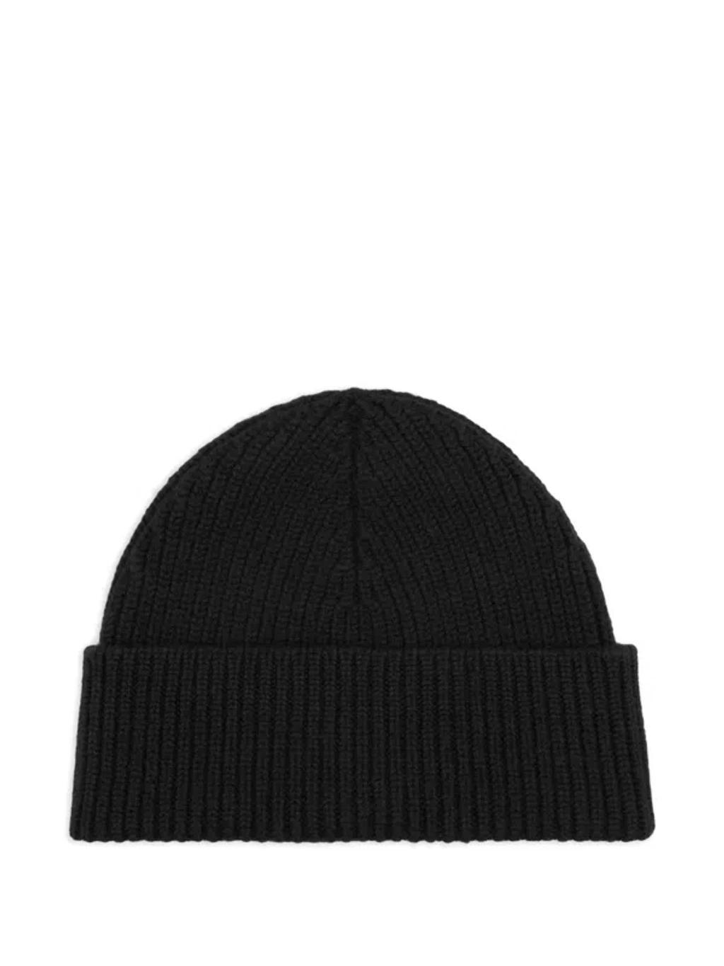 AMI ALEXANDRE MATTIUSSI Ami Paris Ami De Coeur Black Wool Hat Men Product Image