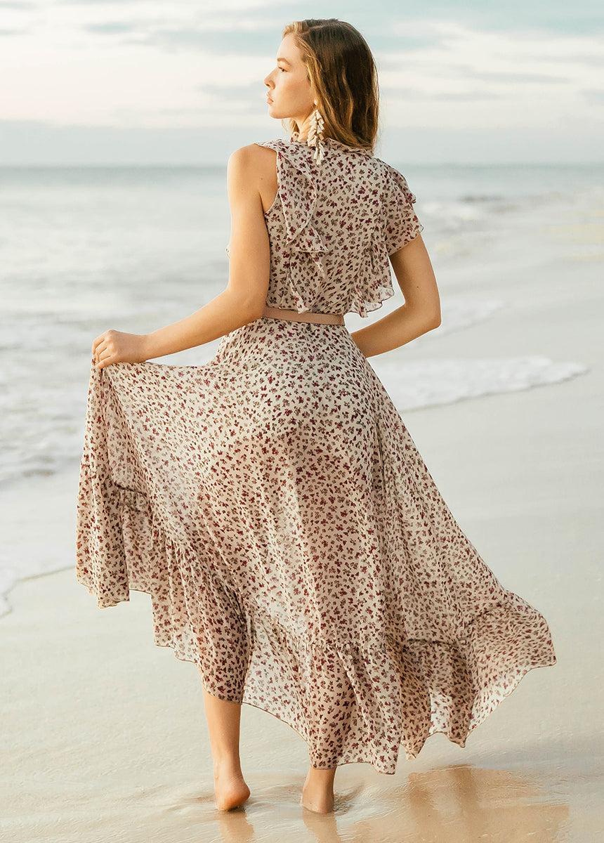 Cass Dress in Cream Ditsy Floral Female Product Image