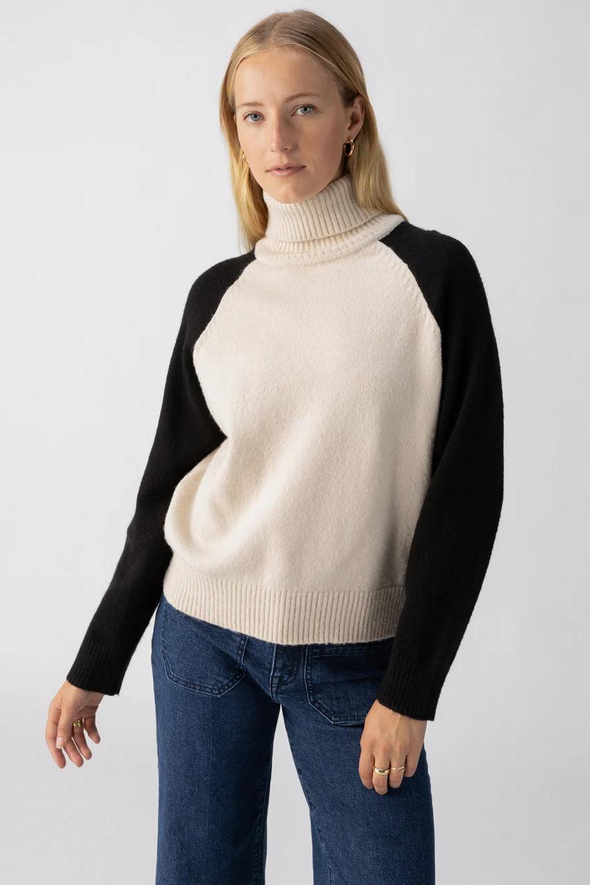 Cozy Day Sweater - Toasted Almond + Black Product Image