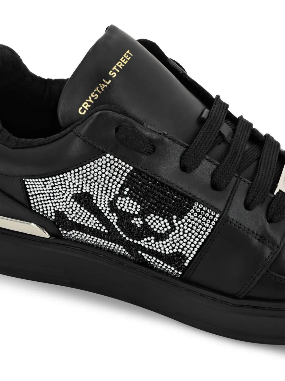 Crystal Lo-Top Leather Sneakers Product Image