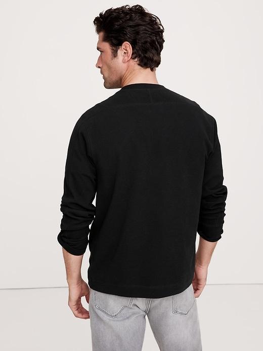 Waffle-Knit Crew-Neck T-Shirt Product Image