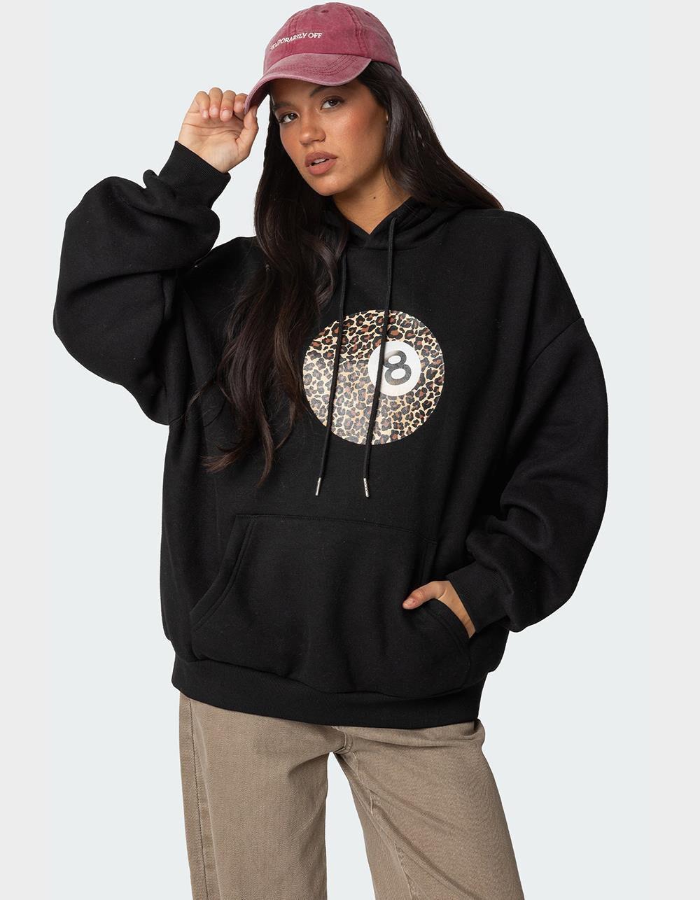 EDIKTED Leopard 8 Oversized Hoodie Product Image