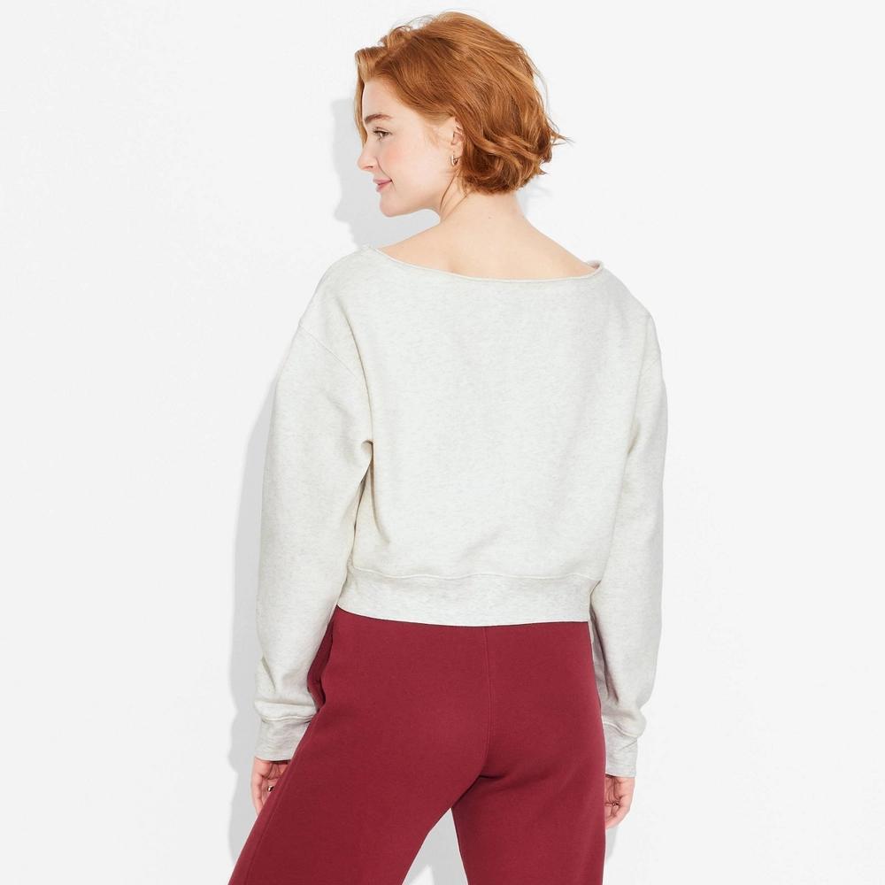 Womens Graphic Sweatshirt - Wild Fable Heather XXS Product Image