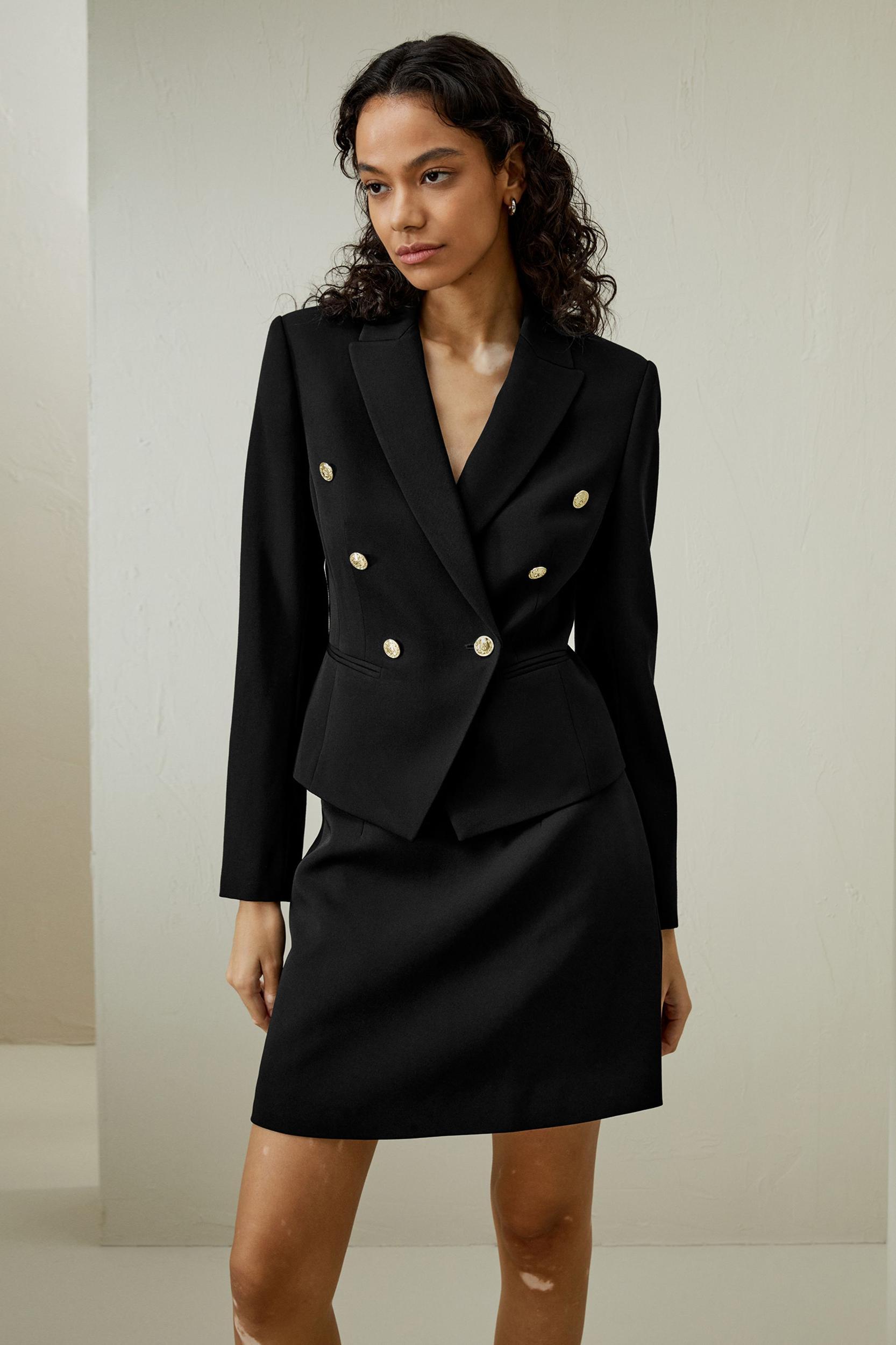 Tailored Double-Breasted Blazer Product Image
