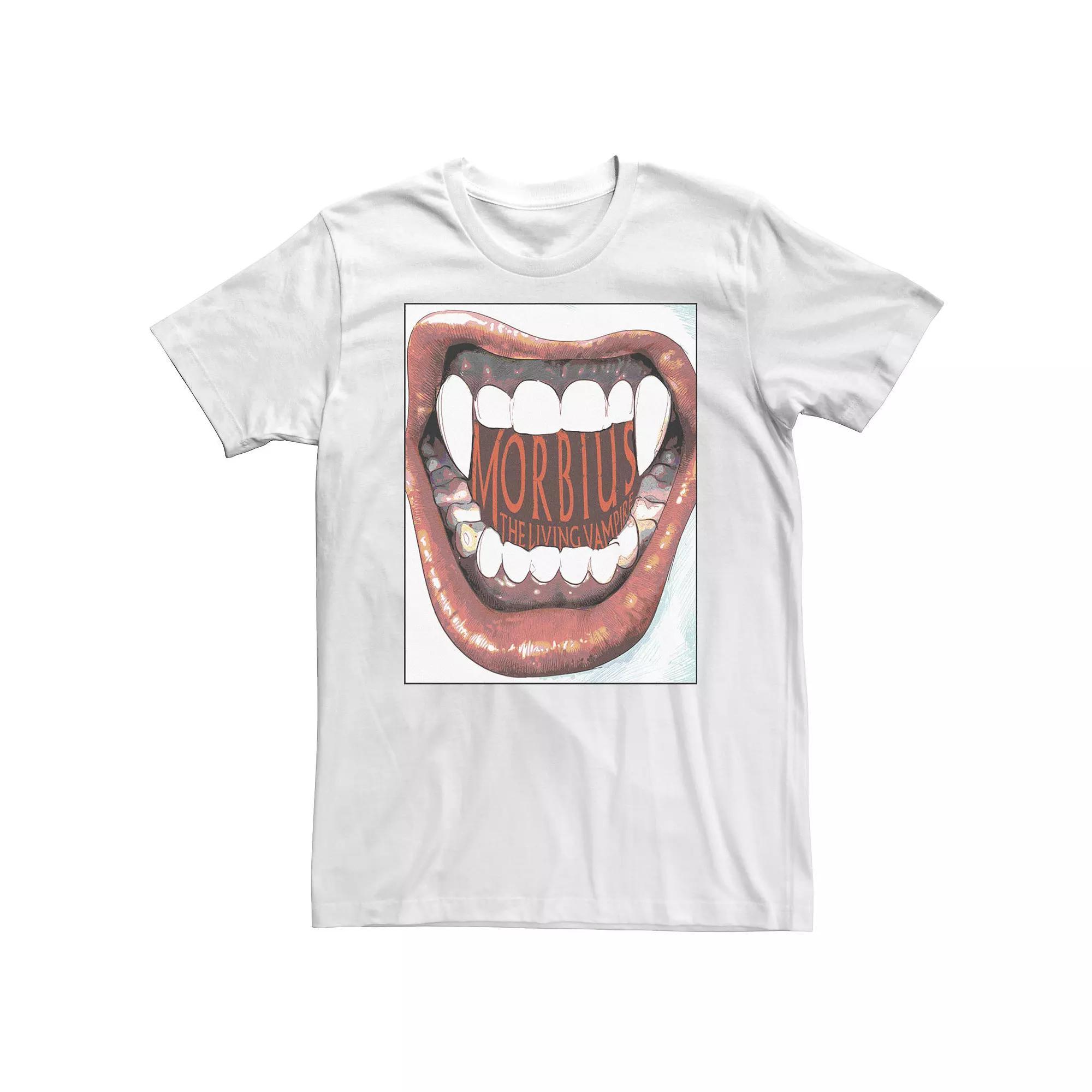 Big & Tall Marvel Morbius The Living Vampire Teeth Tee, Men's, Size: 4XL, White Product Image