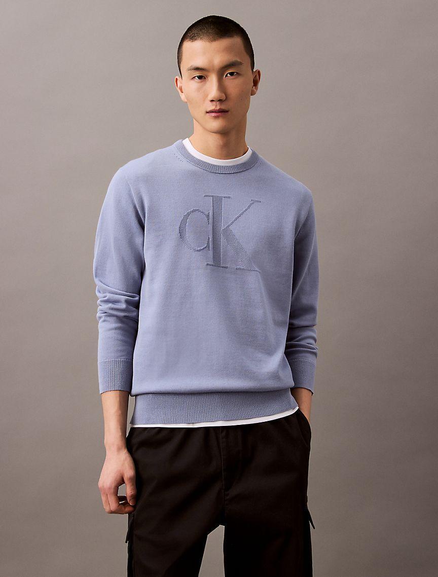 Smooth Cotton Monogram Logo Sweater Product Image
