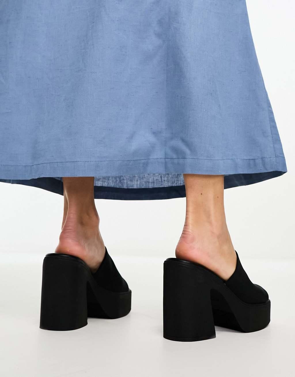 Aldo Maysee platform heeled mules Product Image