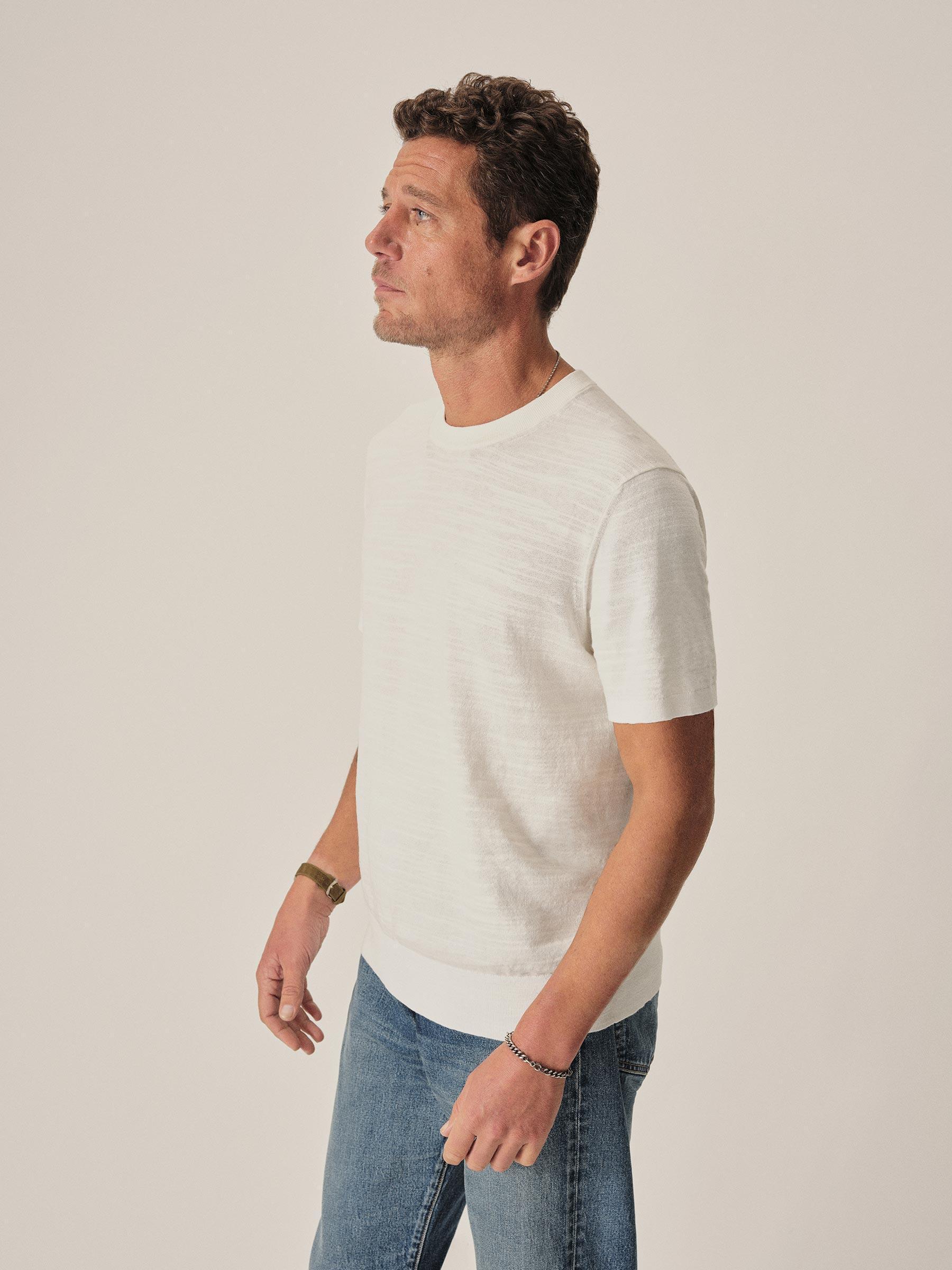 Ivory Avalon Knit Classic Tee Product Image