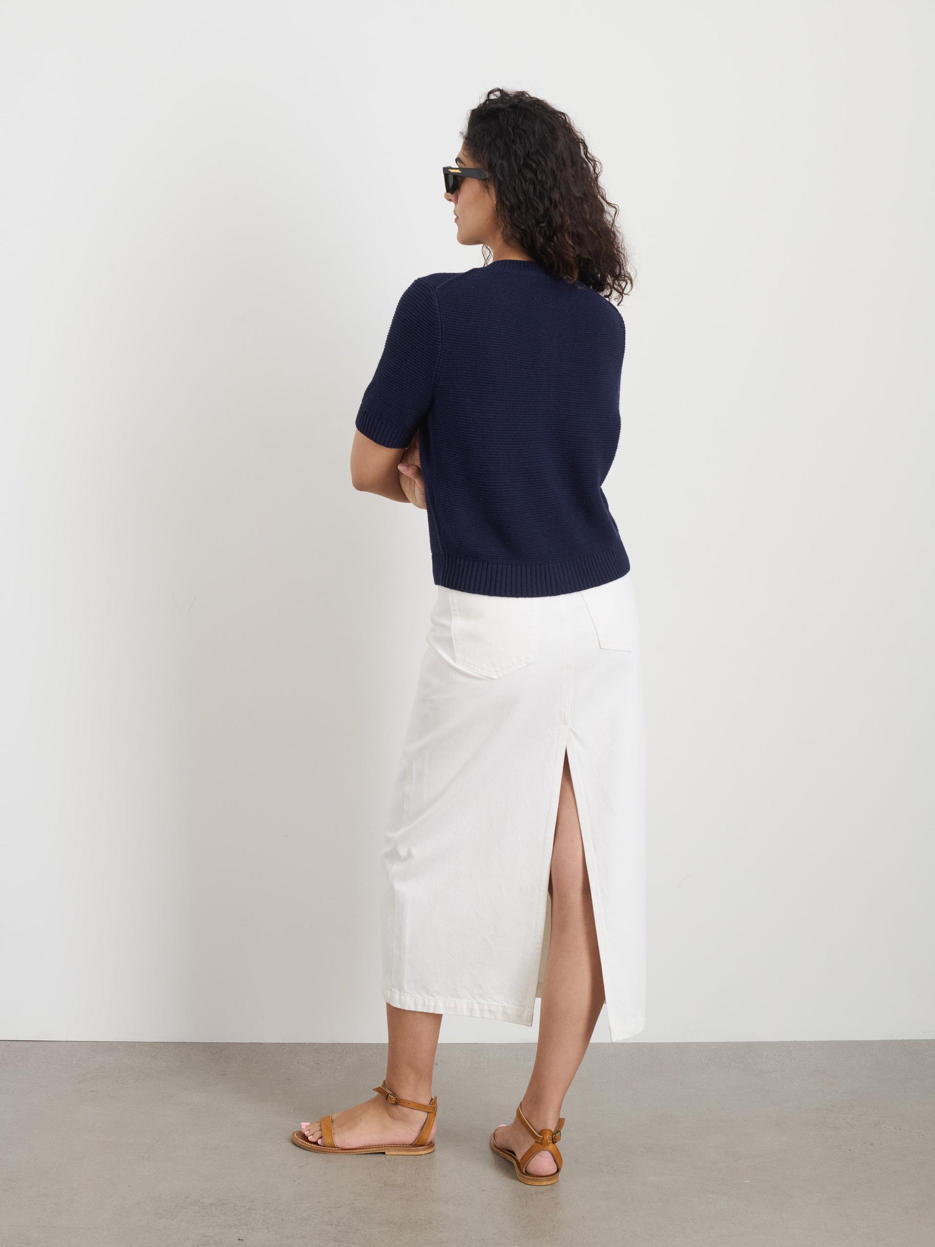 Elle Sweater In Cotton Linen Product Image