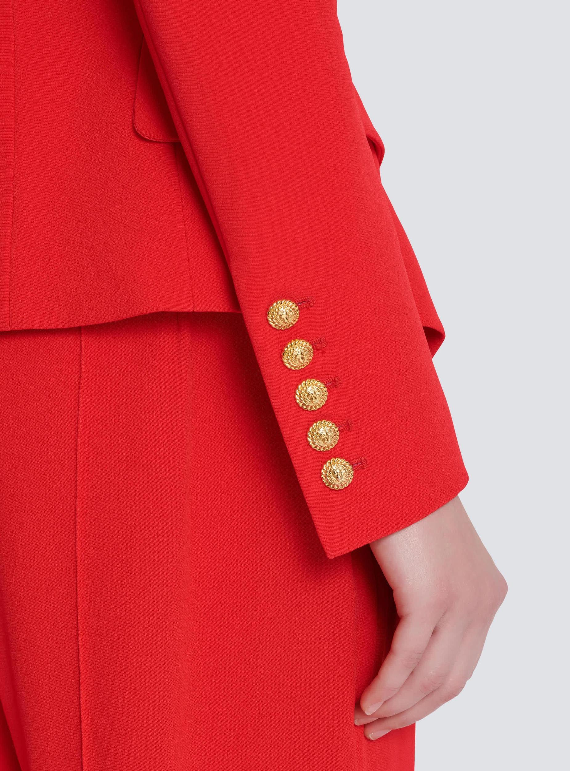 Fitted crepe 6-button jacket Product Image