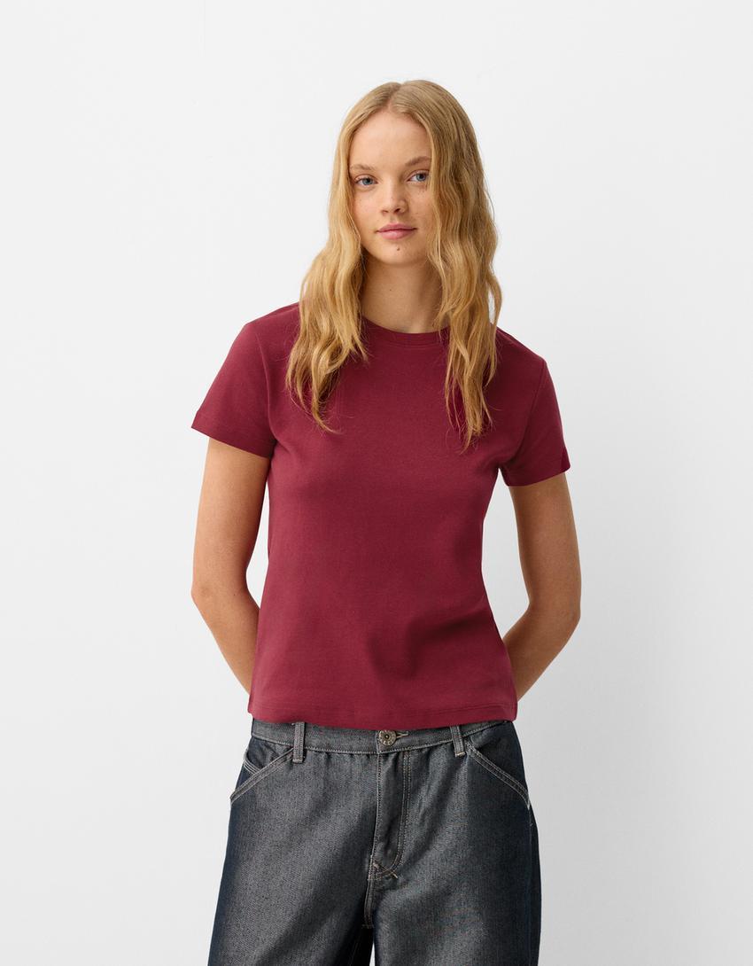 Short sleeve heavy cotton T-shirt Product Image
