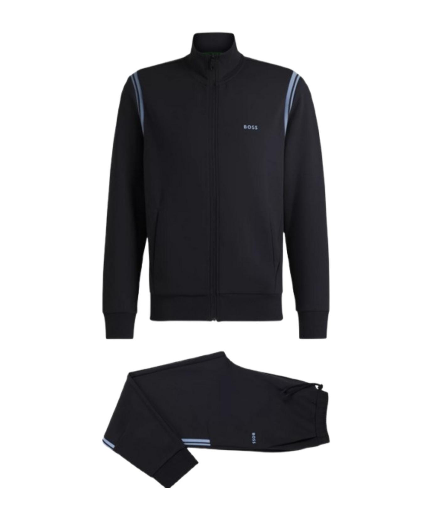 HUGO BOSS Long-sleeved Sports Suit In Black Product Image