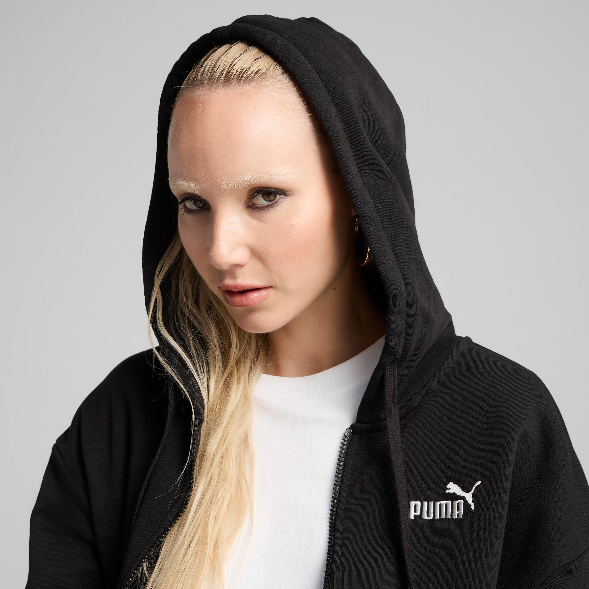 PUMA Essentials Small No. 1 Logo French Terry Women's Comfort Full-Zip Hoodie Product Image