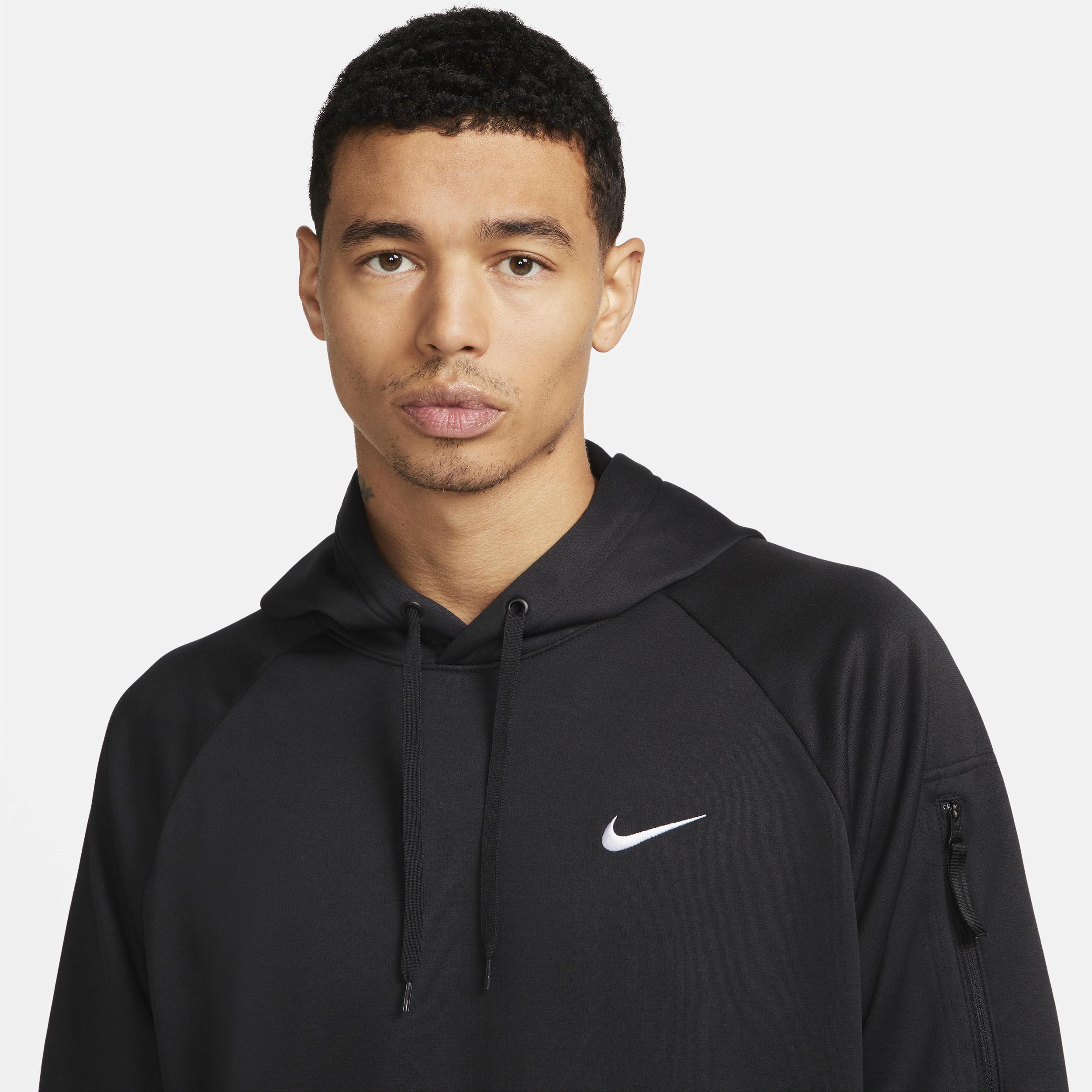Nike Men's Therma-FIT Pullover Training Hoodie in Black/Black Size 3XL 100% Polyester Product Image