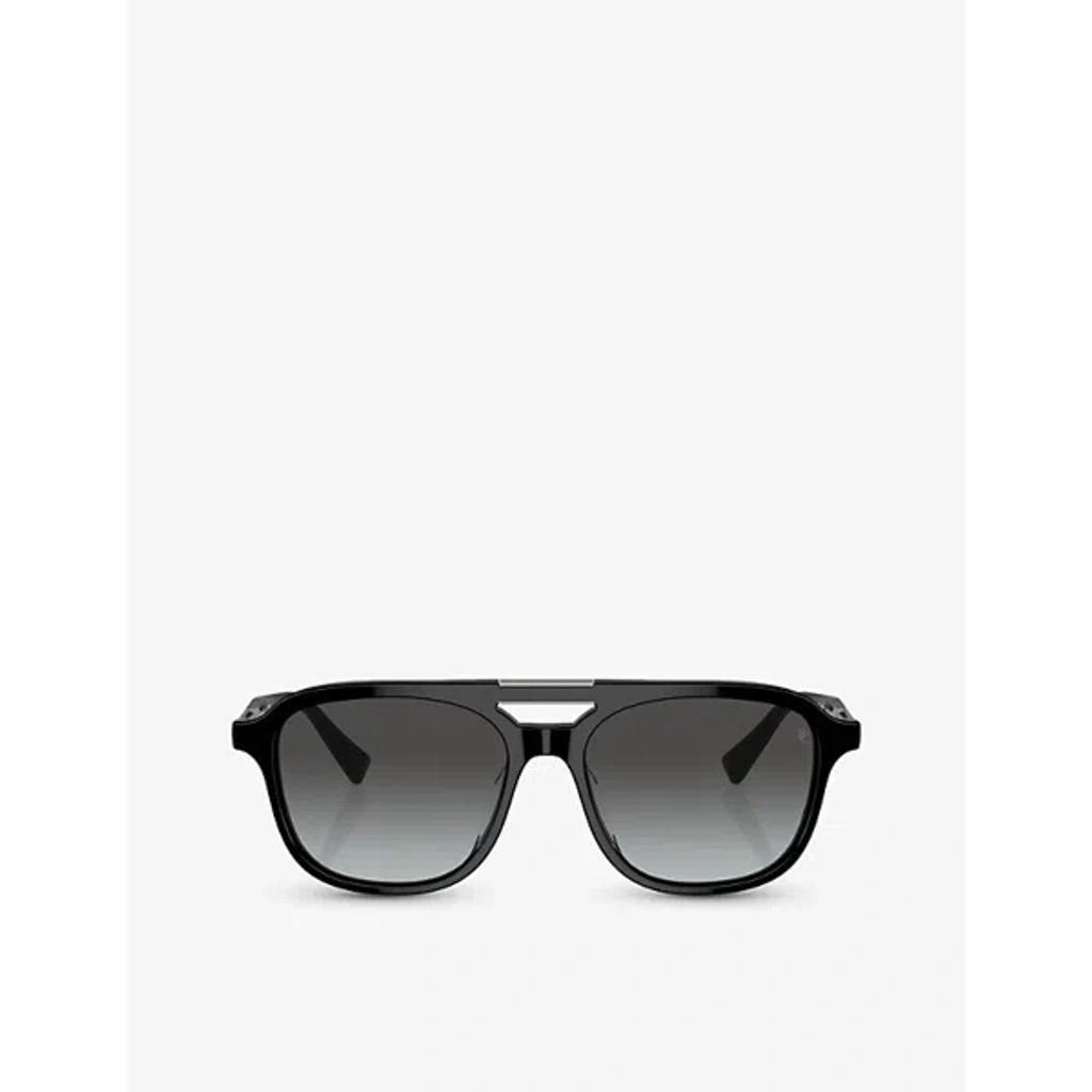 PRADA Linea Rossa Womens Grey Ps 51zs Pilot-frame Metal Sunglasses Product Image