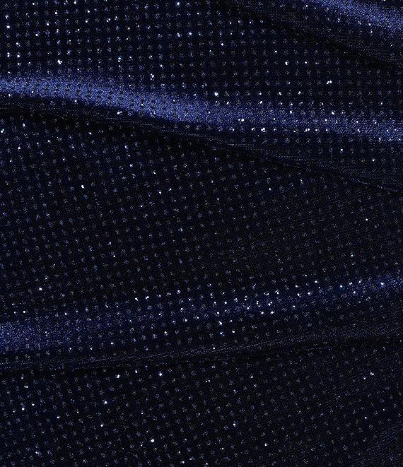 Honey and Rosie V-Neck Sleeveless Glitter Velvet Pull-On Dress Product Image
