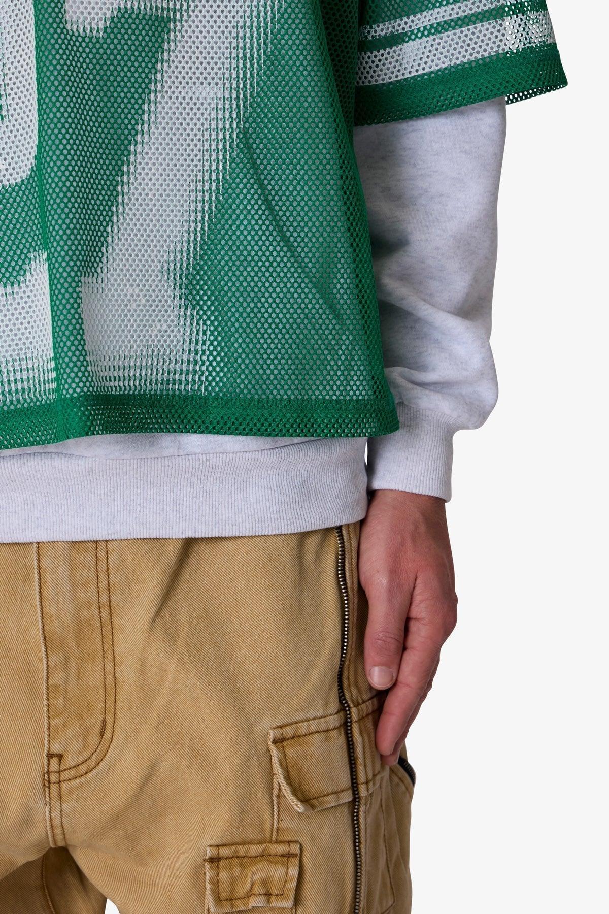 Layered Jersey Hoodie - Green Product Image