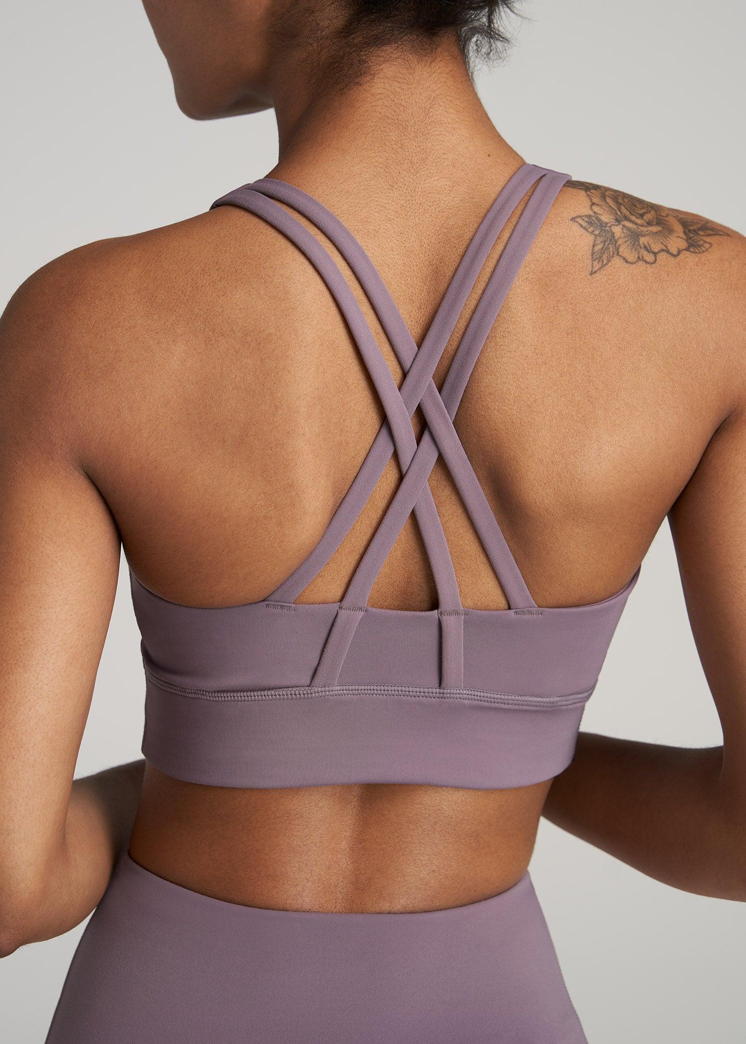 Women's Balance Crisscross Tall Sports Bra in Smoked Mauve Product Image