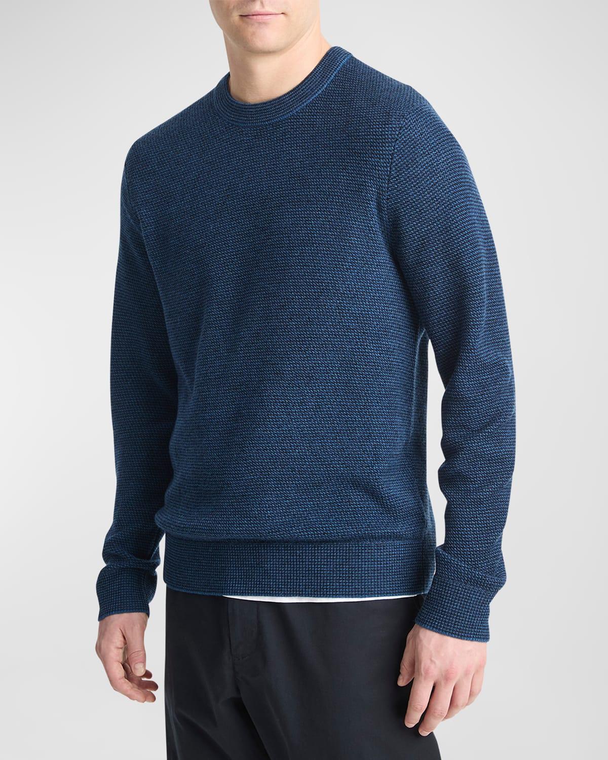 Men's Two-Tone Merino Mesh Sweater Product Image