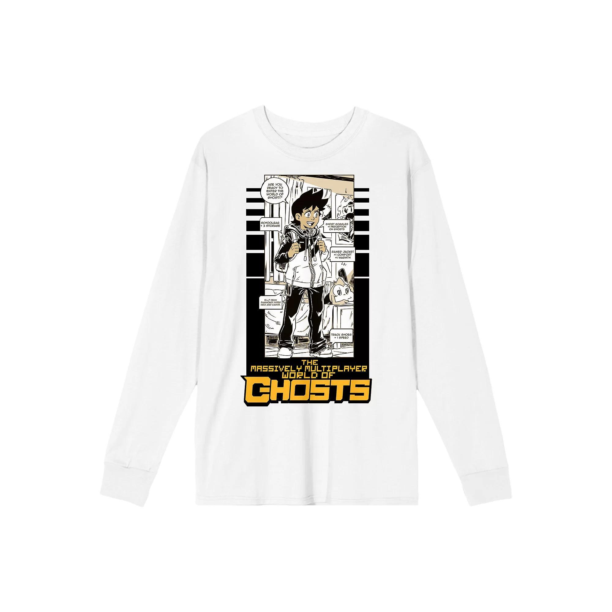 Men's Massively Multiplayer Gamer Long Sleeve Tee, Size: Medium, White Product Image