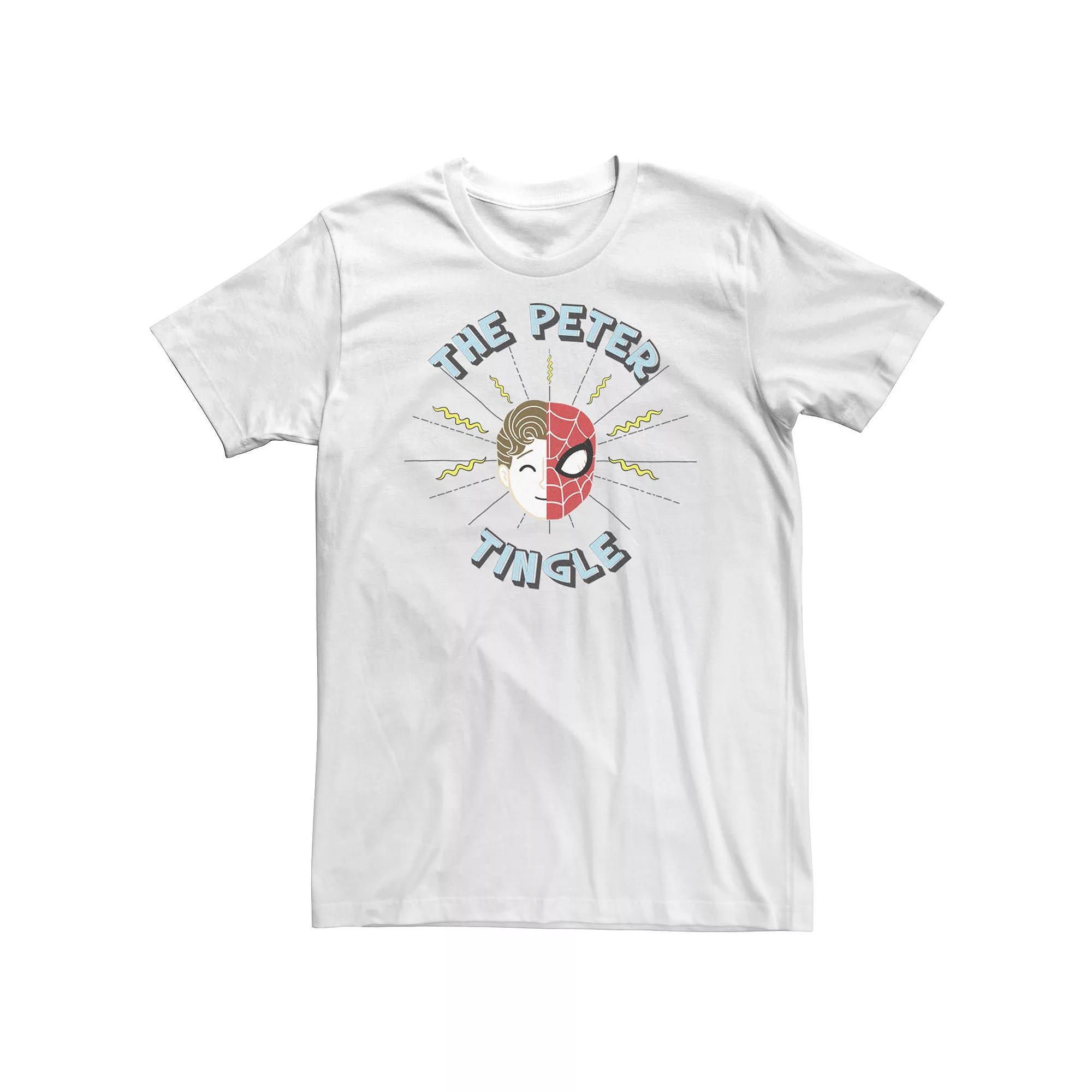 Big & Tall Marvel Spider-Man Far From Home Peter Tingle Graphic Tee, Men's, Size: 3XL Tall, White Product Image