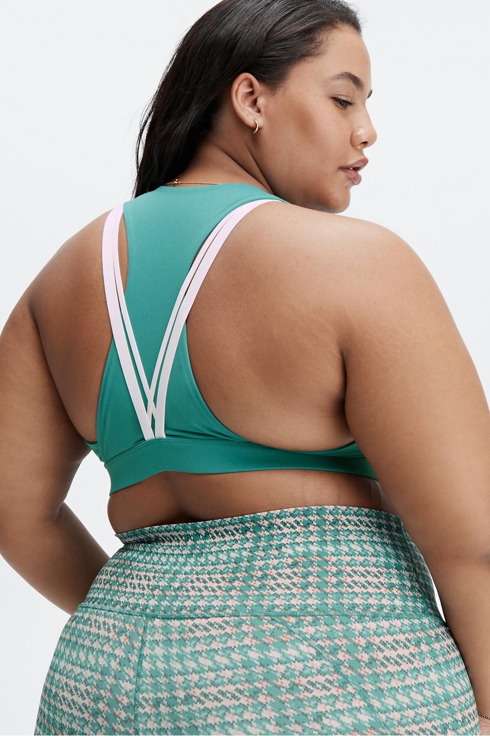 Fabletics Kessler Medium Impact Sports Bra Womens green Size XS Product Image