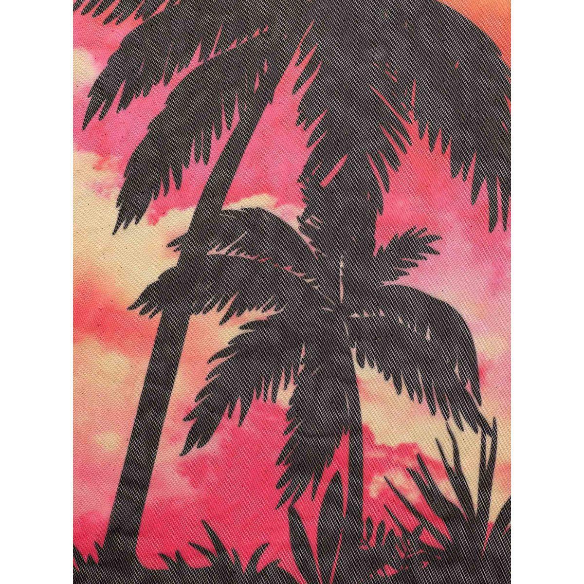 Plus Size Tropical Print Slit Hem See Through Swim Dress Women's Swimwear Multicolor Beach Bodycon Overlap Collar High stretch Curve Swim Dresses BloomChic 26/4X Product Image