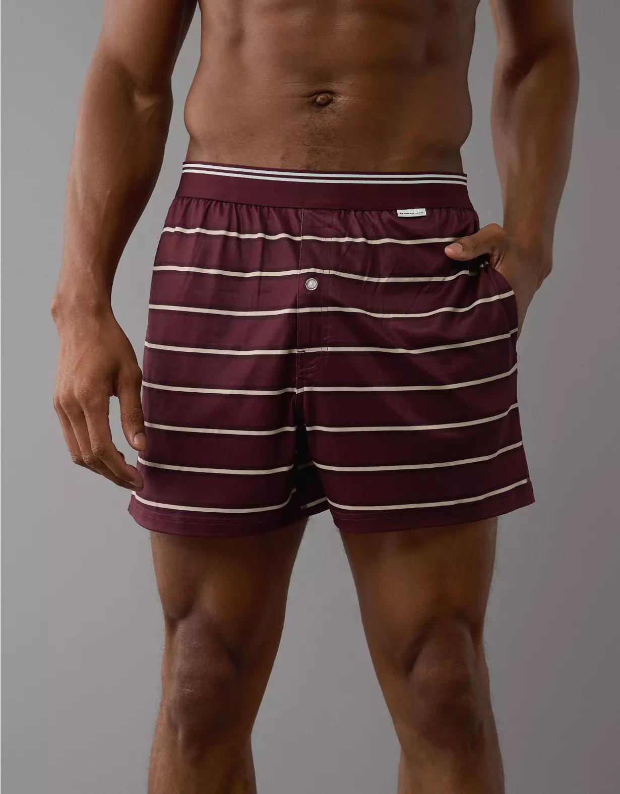 AEO Men's Striped Ultra Soft Pocket Boxer Short Product Image