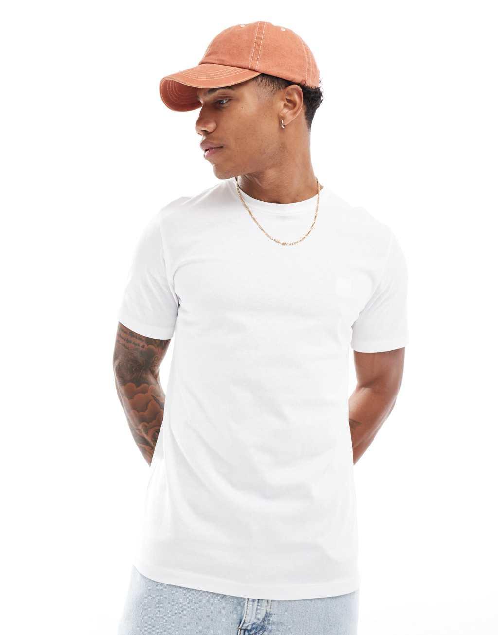 BOSS Tales box logo t-shirt in white Product Image