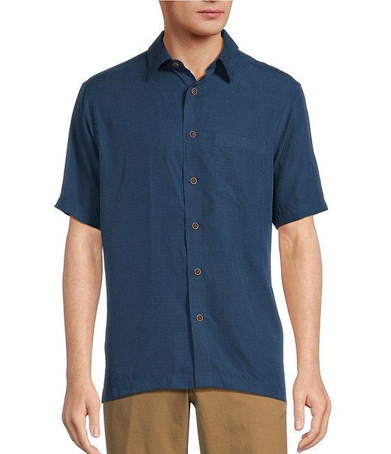 Roundtree & Yorke Big & Tall Short Sleeve Solid Sport Shirt Product Image