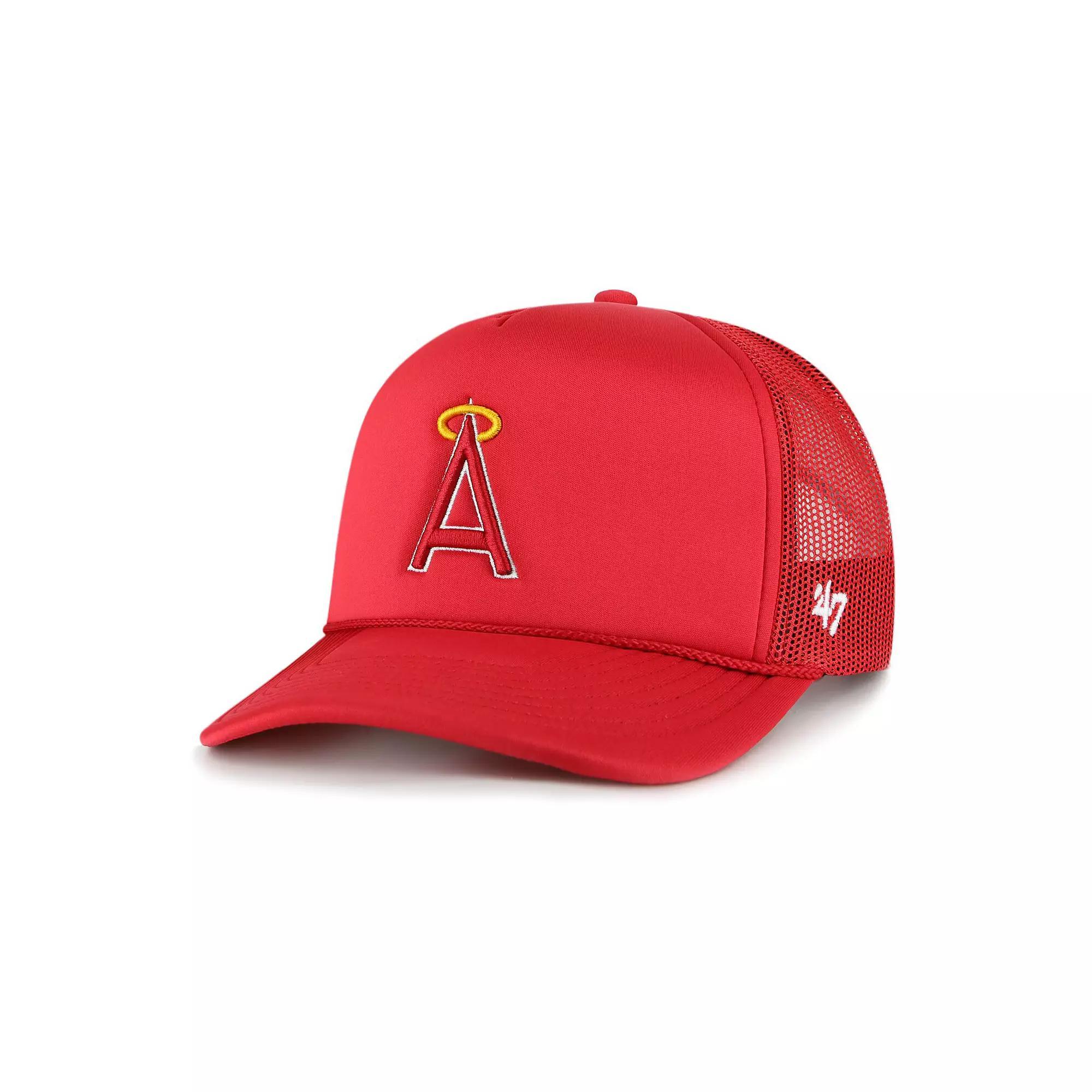 Mens 47 Los Angeles Angels Foam Logo Trucker Adjustable Hat Product Image