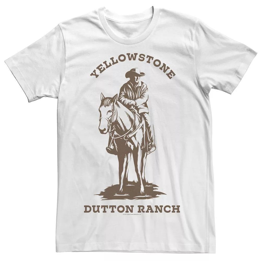 Men's Yellowstone Dutton Ranch Montana John Dutton Logo C2 Tee, Size: XXL, White Product Image