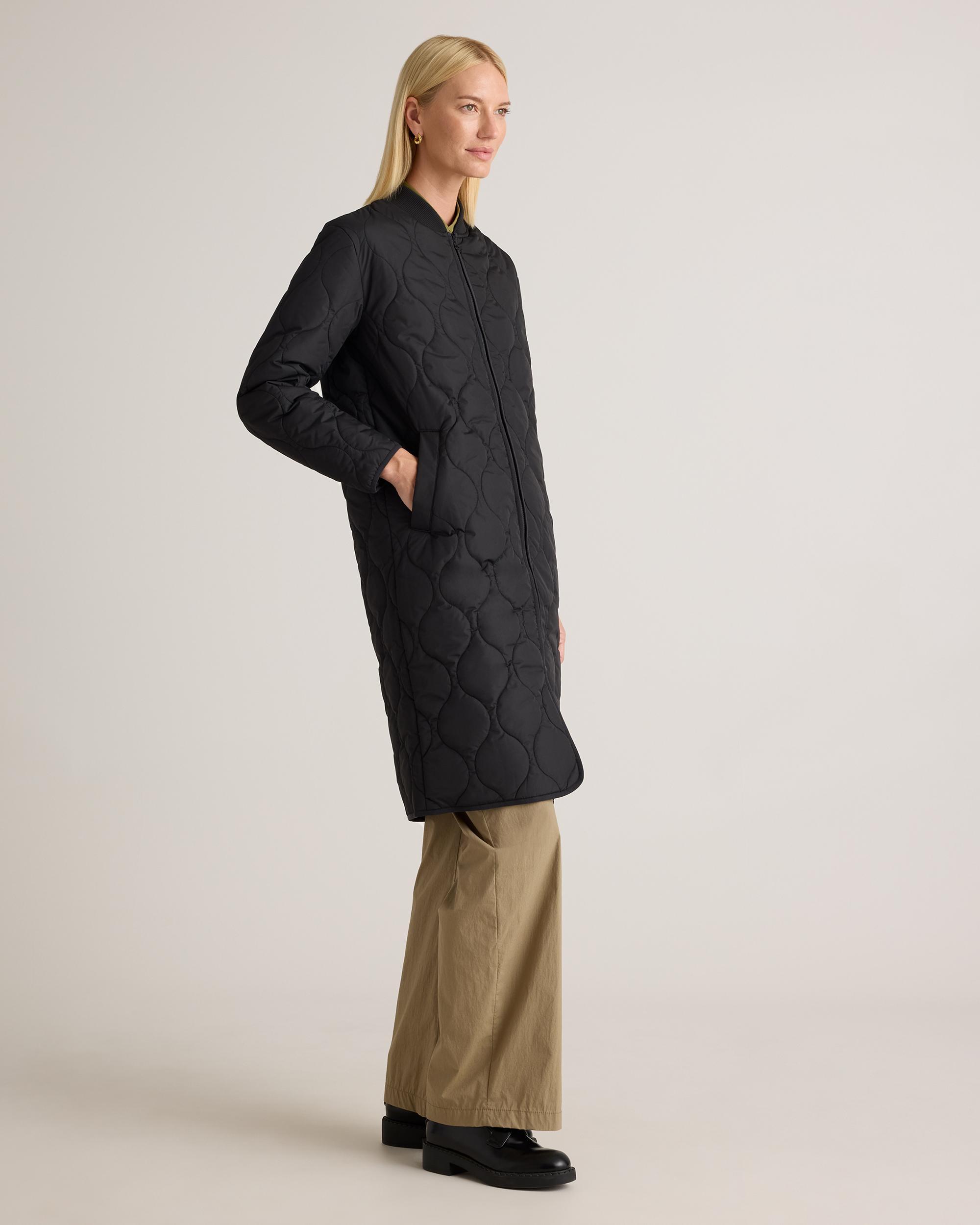 Quince | Women's Featherless Quilted Puffer Long Coat Recycled Polyester Product Image