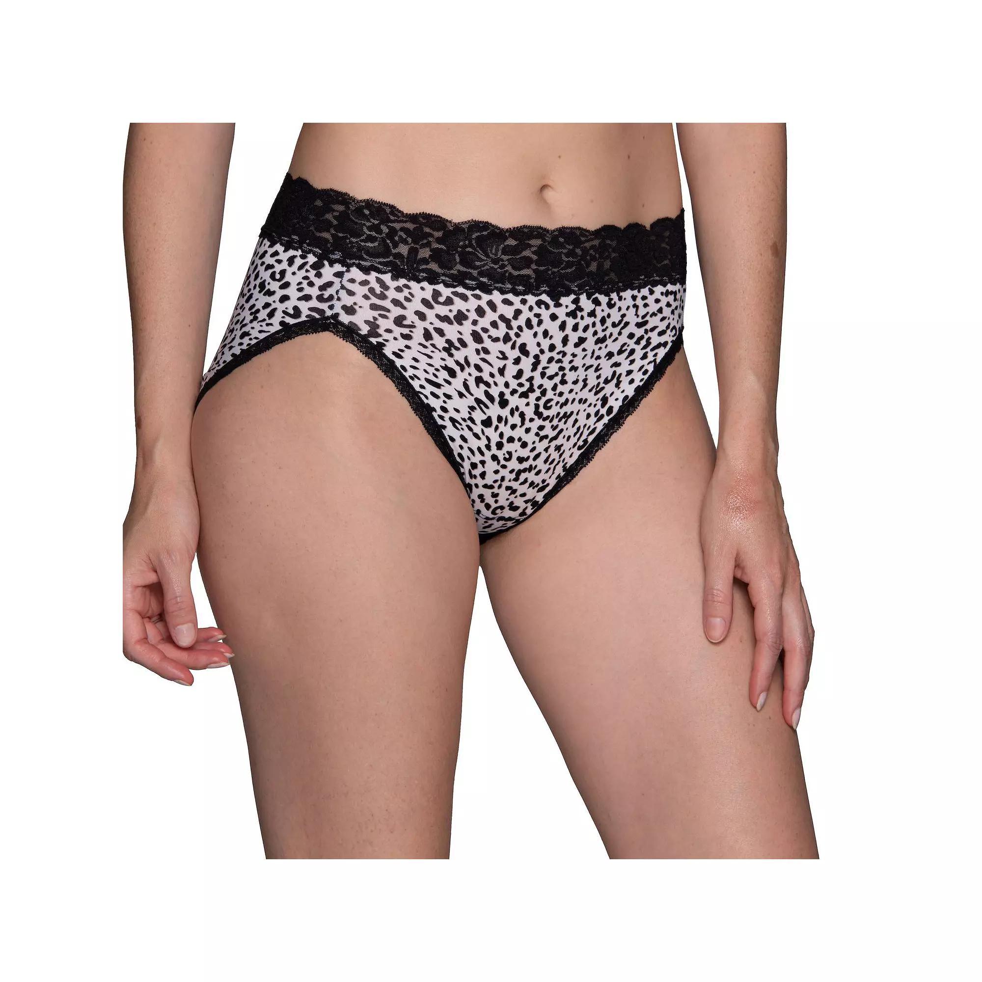 Womens Vanity Fair Lingerie Flattering Lace Hi-Cut Panty 13280 Product Image