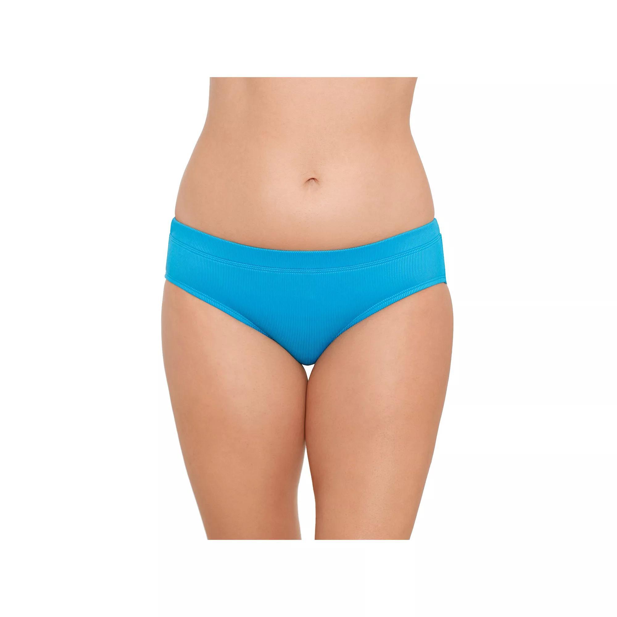 Women's Eco Beach Rib Hipster Swim Briefs, Size: XL, Speed Blue Product Image