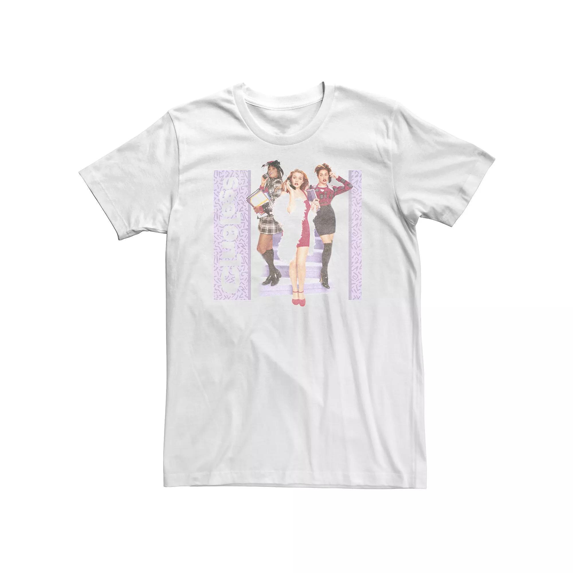 Men's Clueless Pastel Group Shot Tee, Size: XL, White Product Image