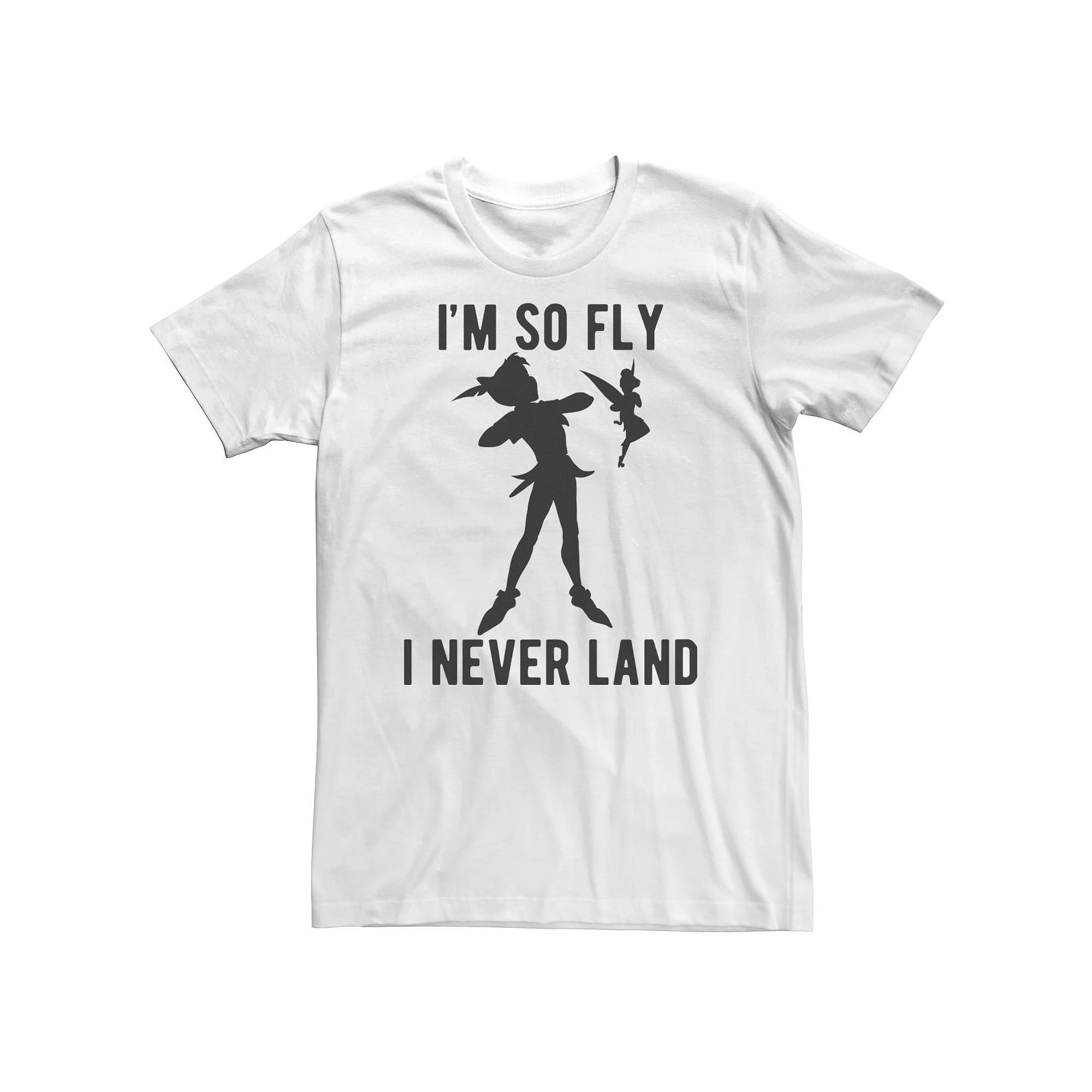 Big & Tall Disney Peter Pan Tinkerbell I'm So Fly I Never Land Tee, Men's, Size: 5XL, White Product Image