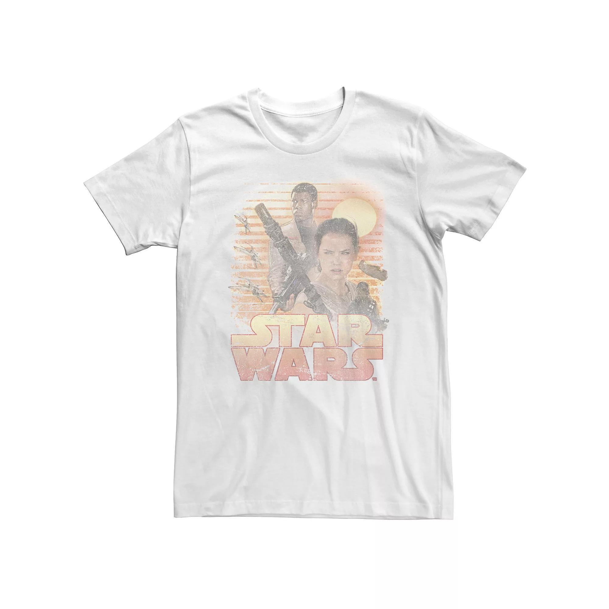 Men's Star Wars Rey Finn Chewbacca Desert Battle Tee, Size: XXL, White Product Image