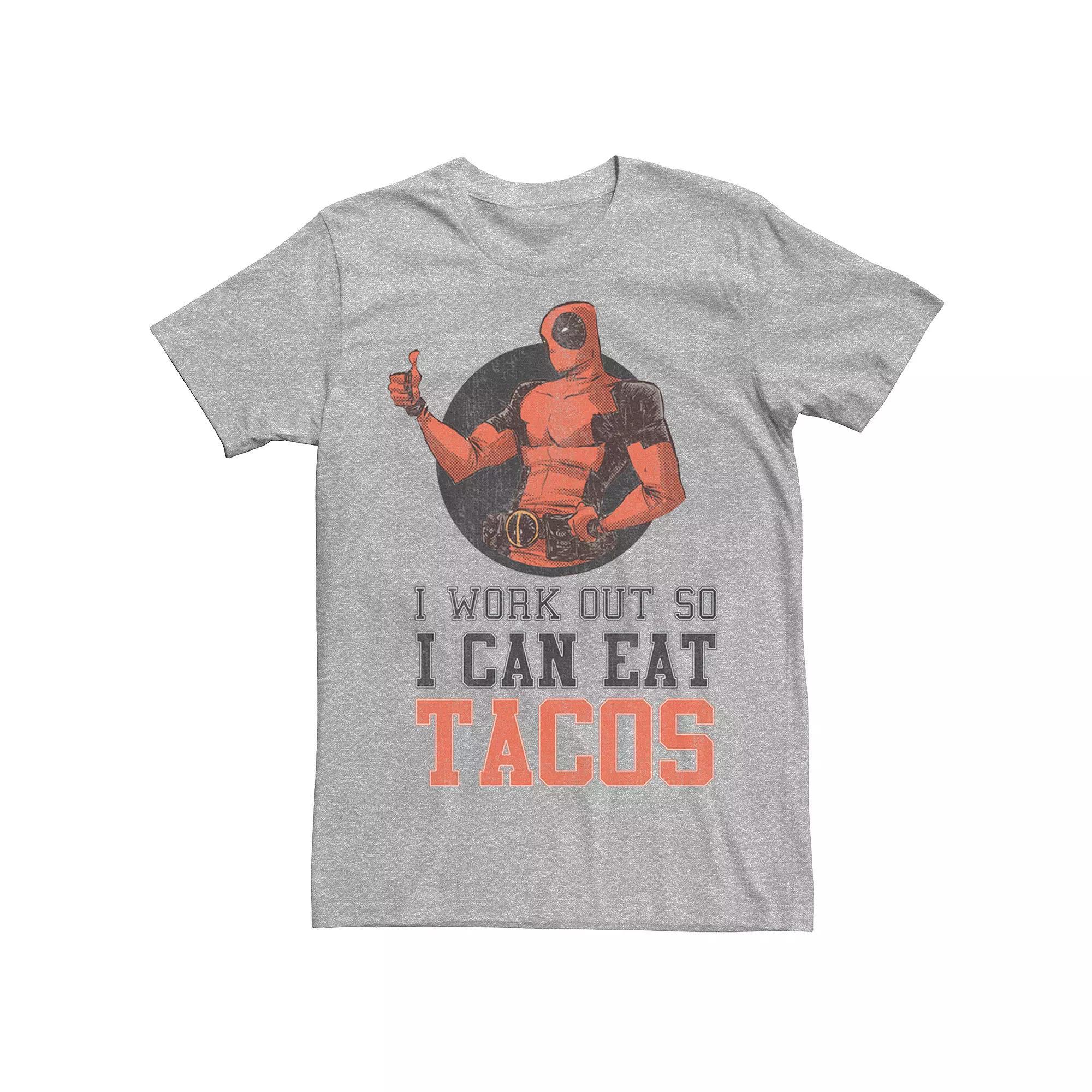 Men's Deadpool Taco Tee, Size: XXL, White Product Image