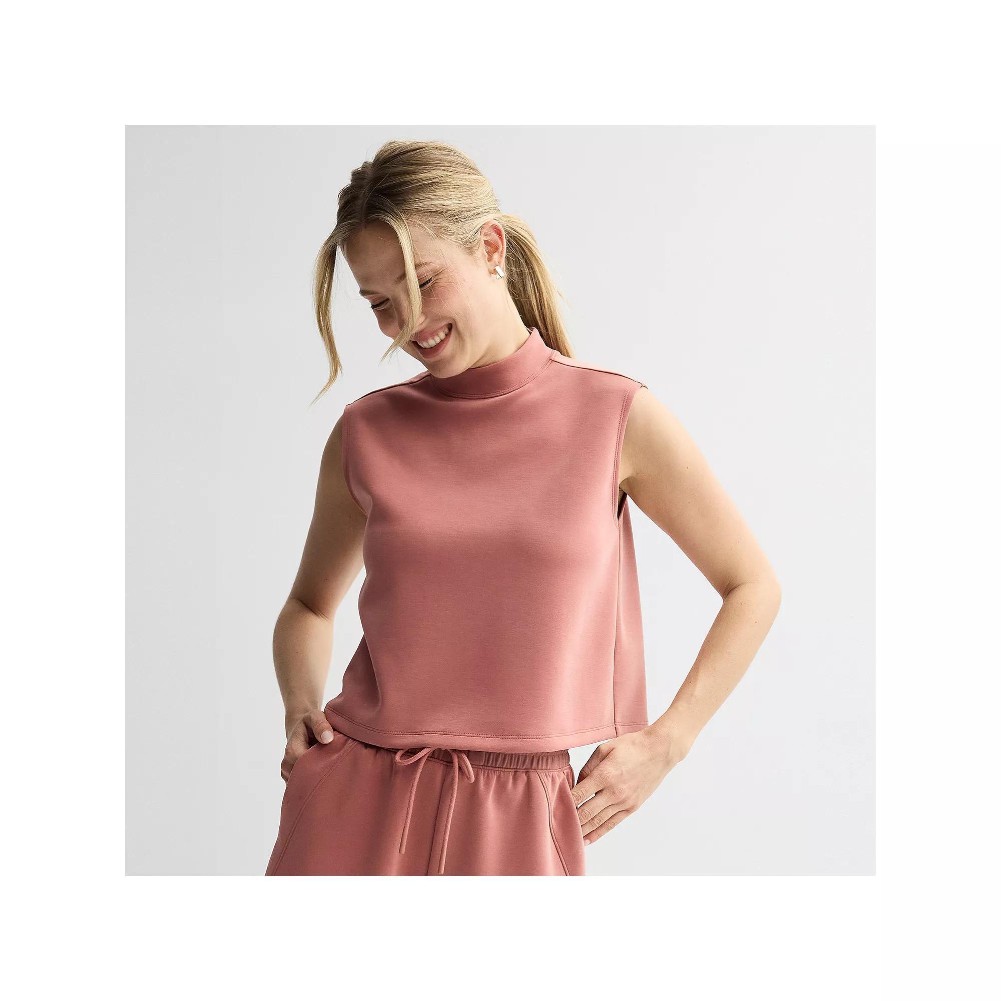 Women's FLX Solace Funnel Neck Tank Top, Size: Small, Dried Pink Product Image